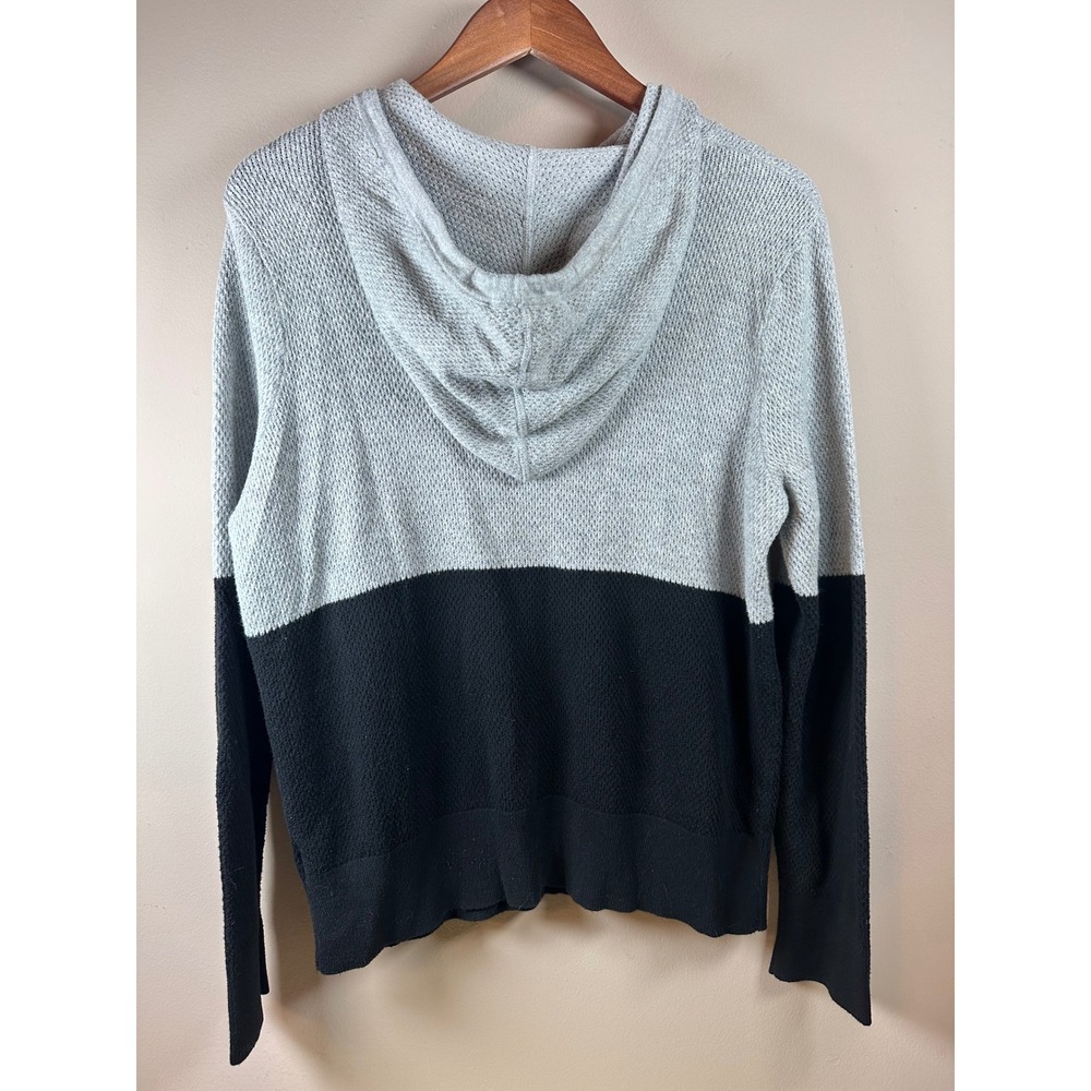 Banana Republic Colorblock Textured Knit‎ Hoodie Sweatshirt Womens Size L - Picture 4 of 6
